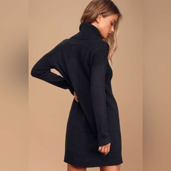 NEW w/Tags Lulu's Tea Reader Black Sweater Dress Women's Size Small or Medium - Picture 6 of 8